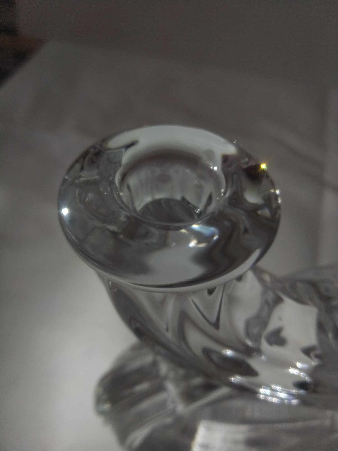 Double Crystal Valve Candle Holder