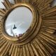 Sun mirror witch's eye 39cm vintage 1960
