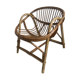 Armchair basket in vintage rattan for children