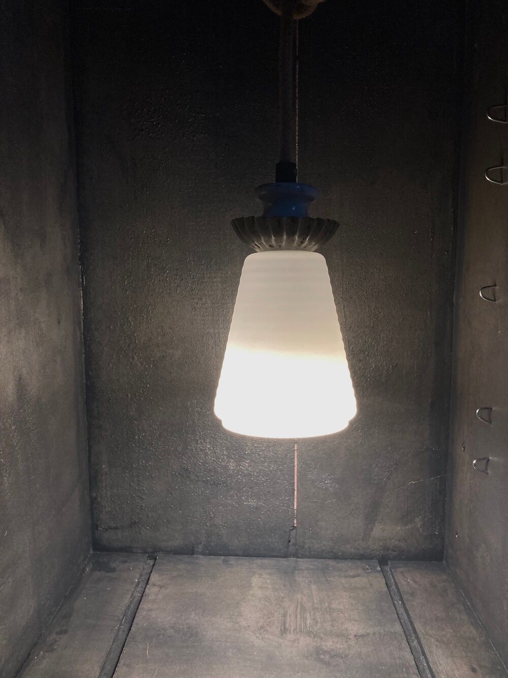 Walk cone white and metal