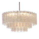 German 1960s chandelier with 60 cristall glass tubes