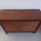 Three-drawer chest of drawers in exotic wood