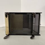 Perforated metal serving trolley style Mathieu Matégot