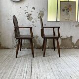Pair of Savoyard armchairs