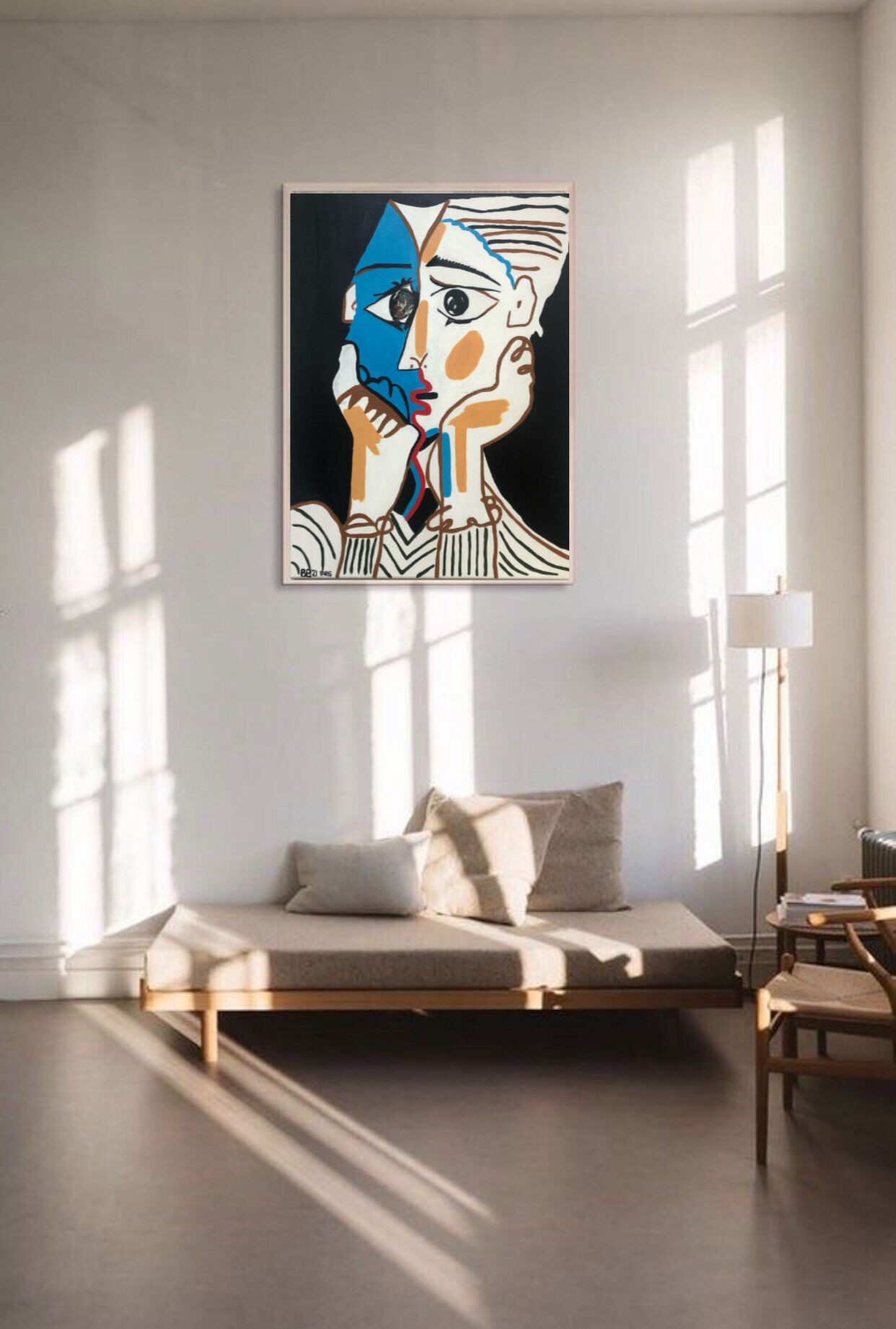 Acylic wall decoration on canvas