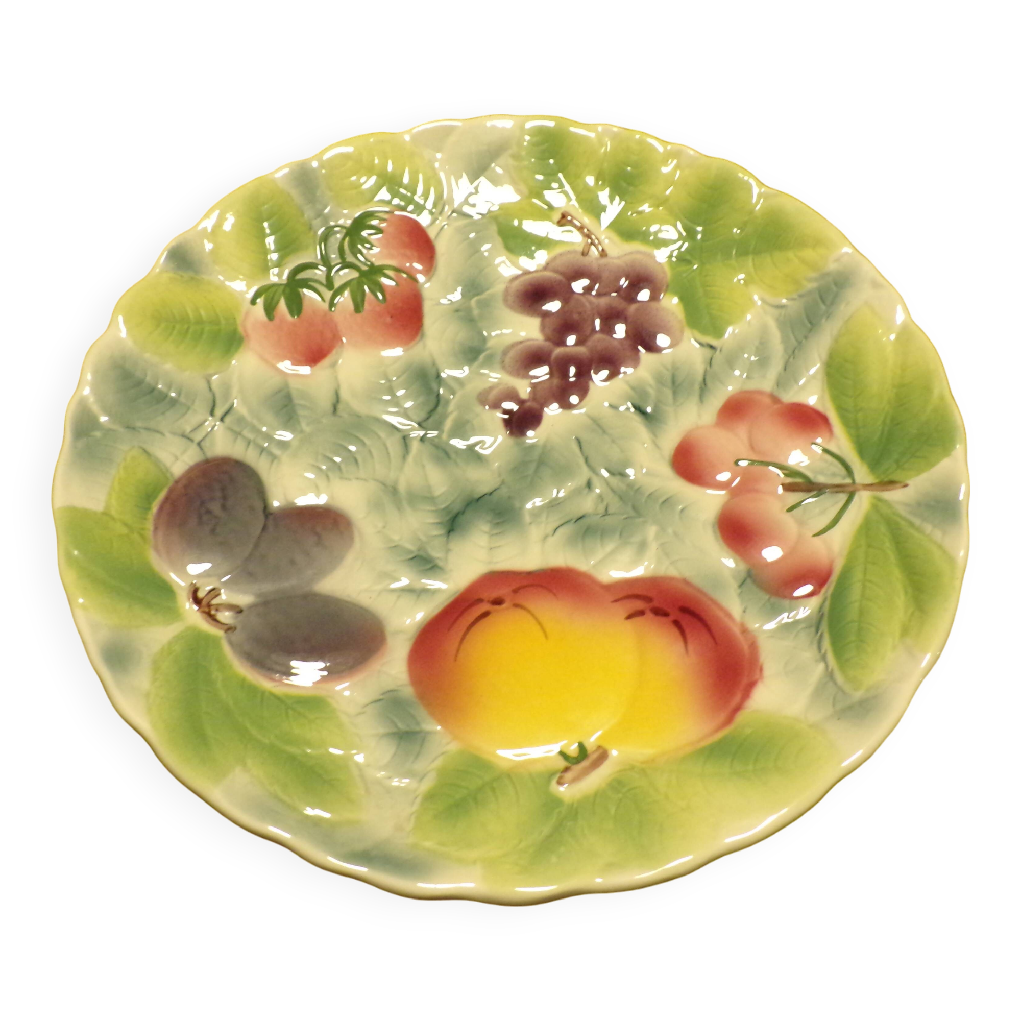 St Clément Barbotine dish with fruit decoration