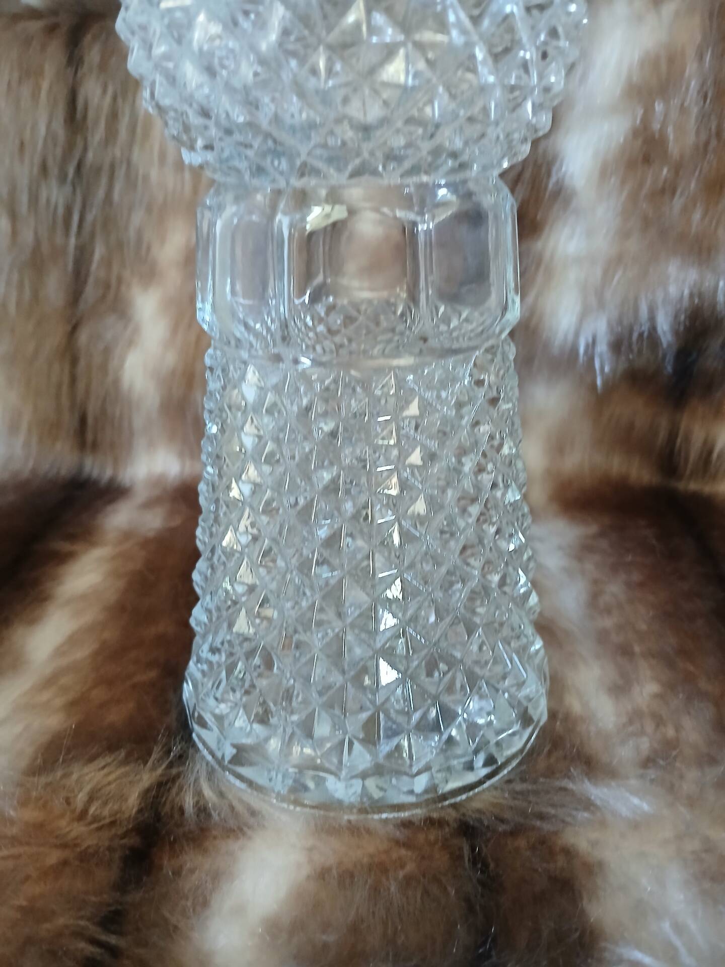 Vintage cut glass carafe