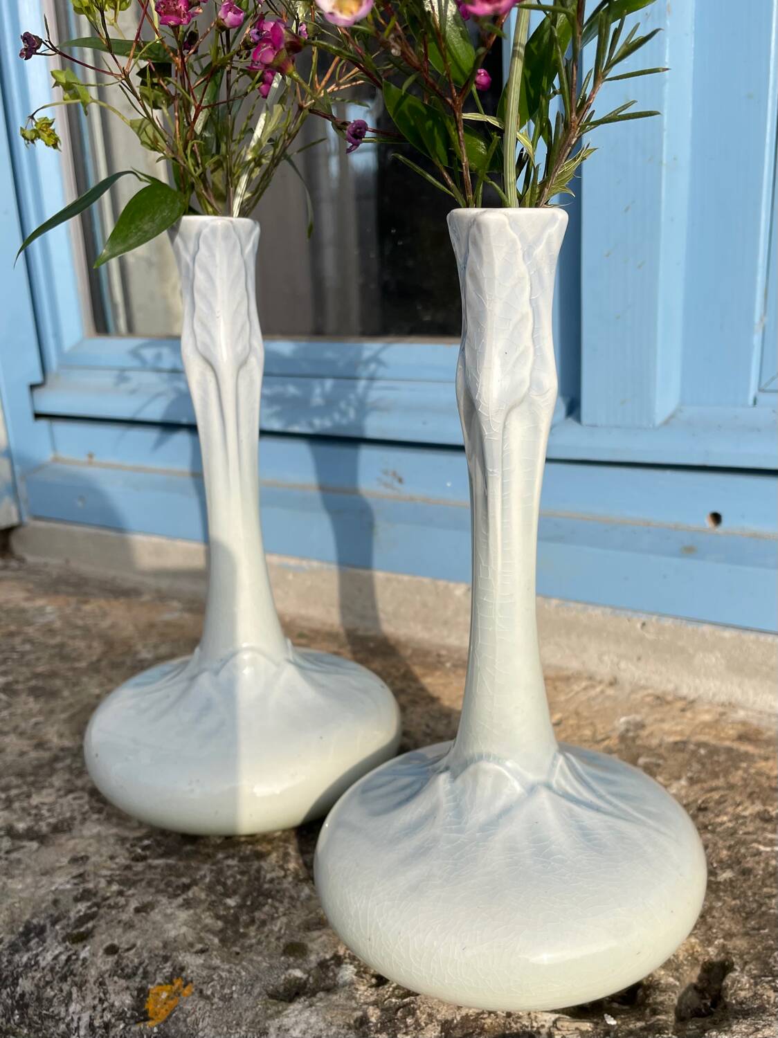Pair of Art Nouveau vases/soliflores K&G Lunéville - France