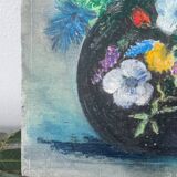 Tableau bouquet de fleurs peinture