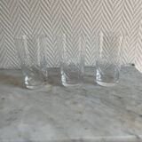 Set of three Saint Louis style orangeade glasses