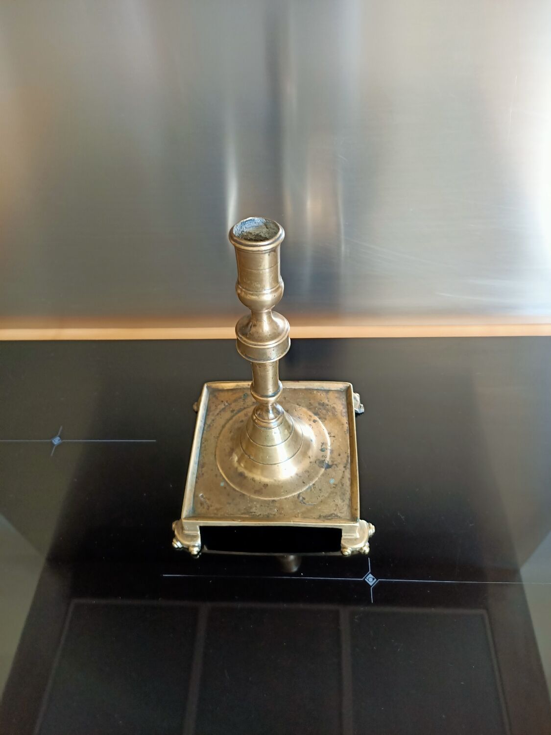 Spanish candle holder eighteenth bronze