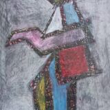 Large drawing, colorful character