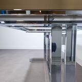 Extendable chrome dining table