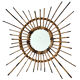 1950s French Artisan Rattan Sun Mirror