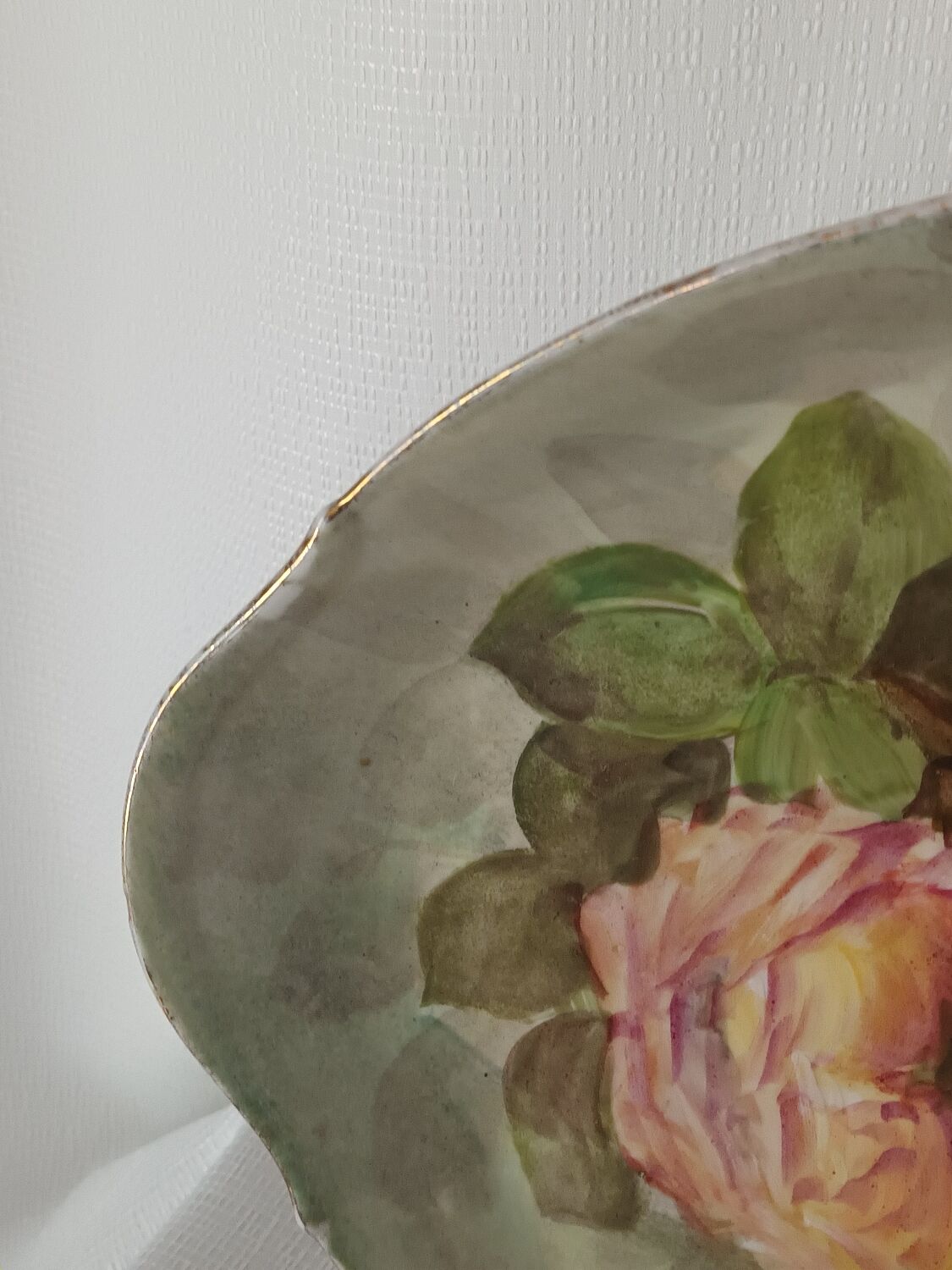 Decorative oval flat Limoges UC France