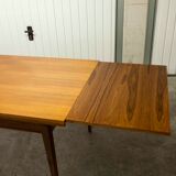 60's rectangular Scandinavian table with extension cords