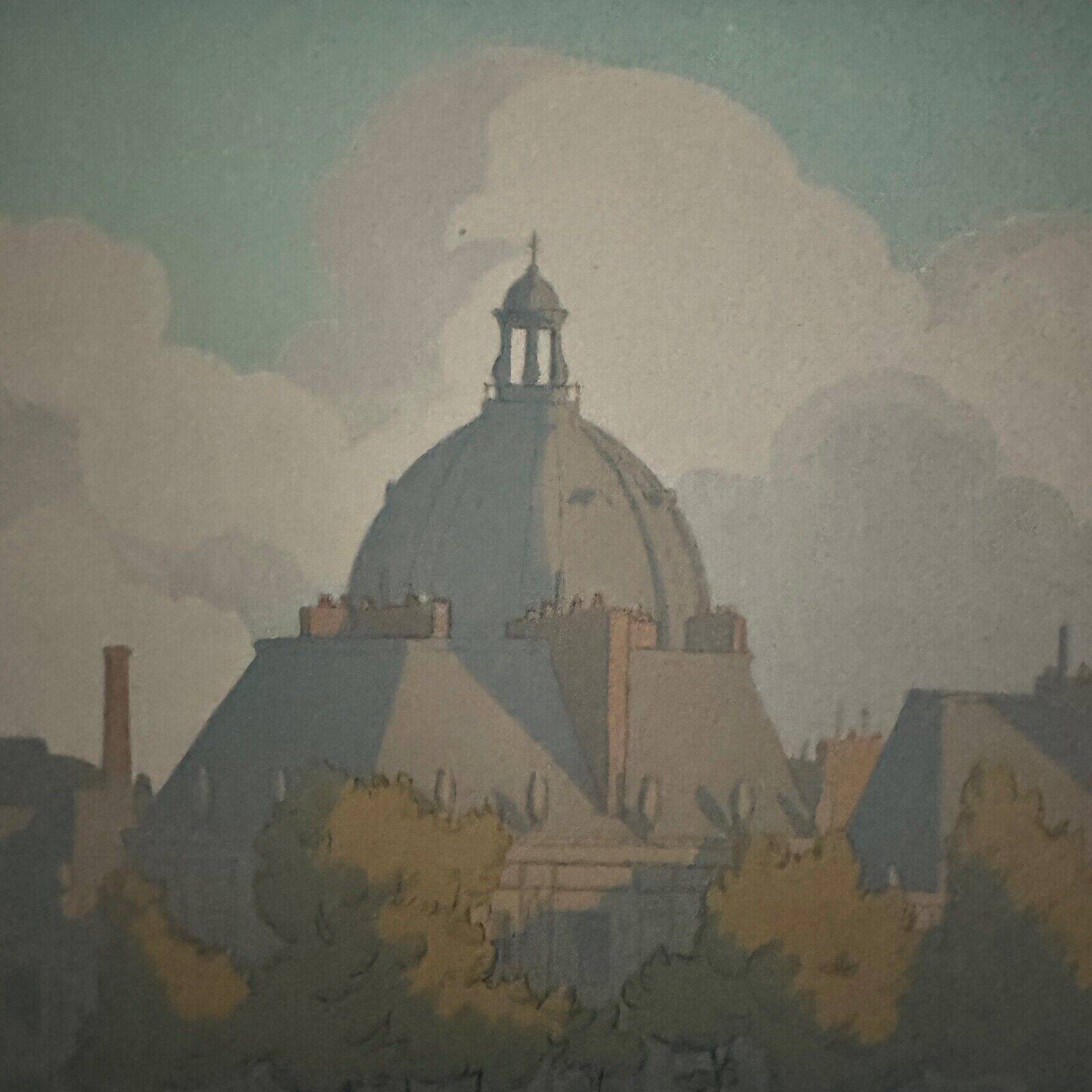 Lithograph by Henri Rivière Parisian Landscapes - The Institute and the City