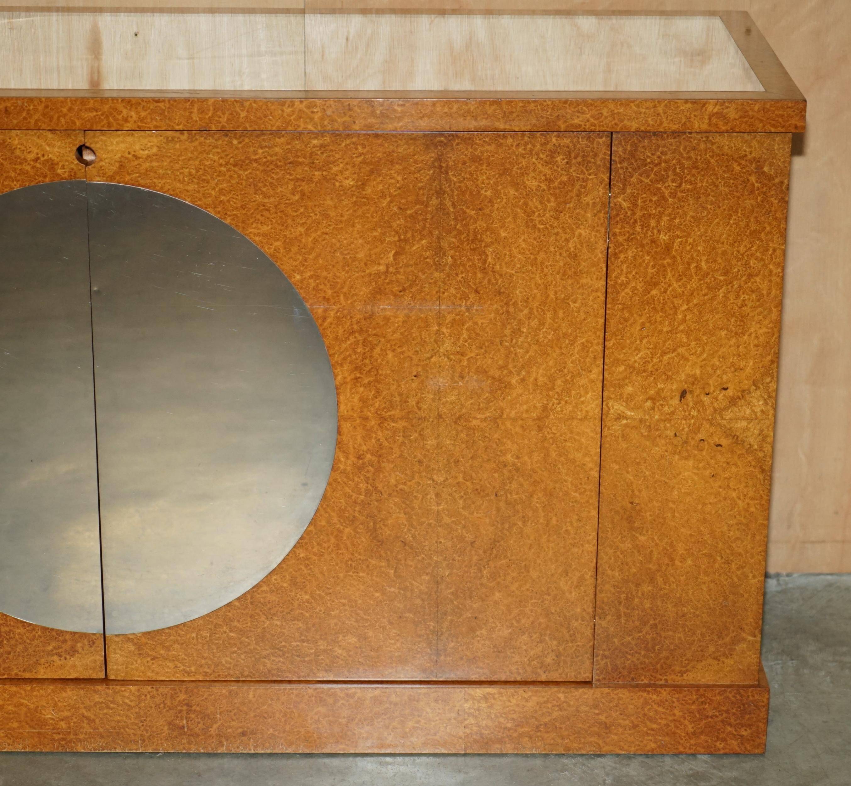Soane Britain buffet for Bentley in Amboyna burl wood and polished metal.