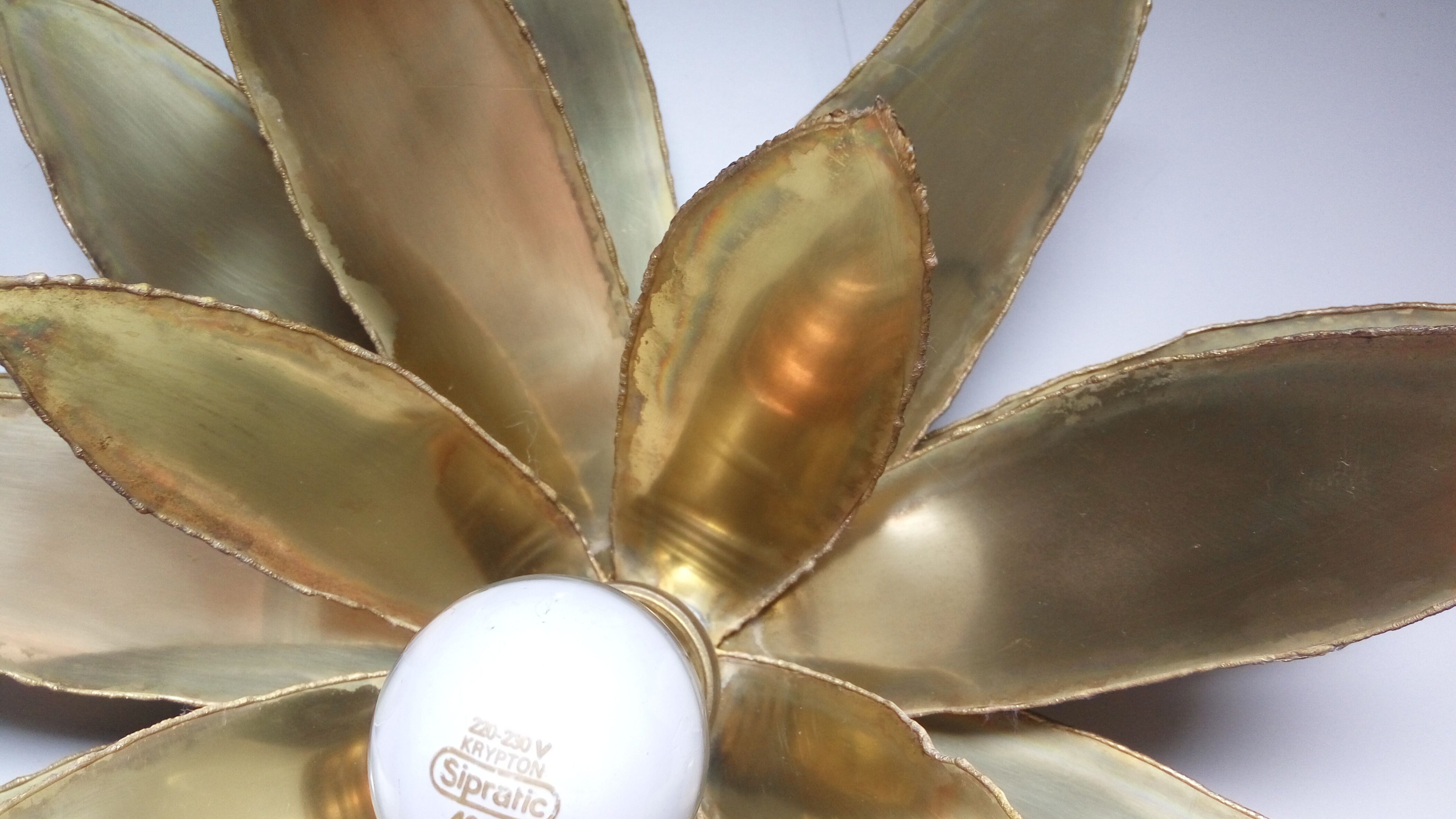 Vintage lotus flower wall lamp