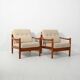 Pair of Danish 1950s teak armchairs