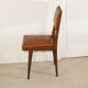 Set of four chairs in wood and leatherette