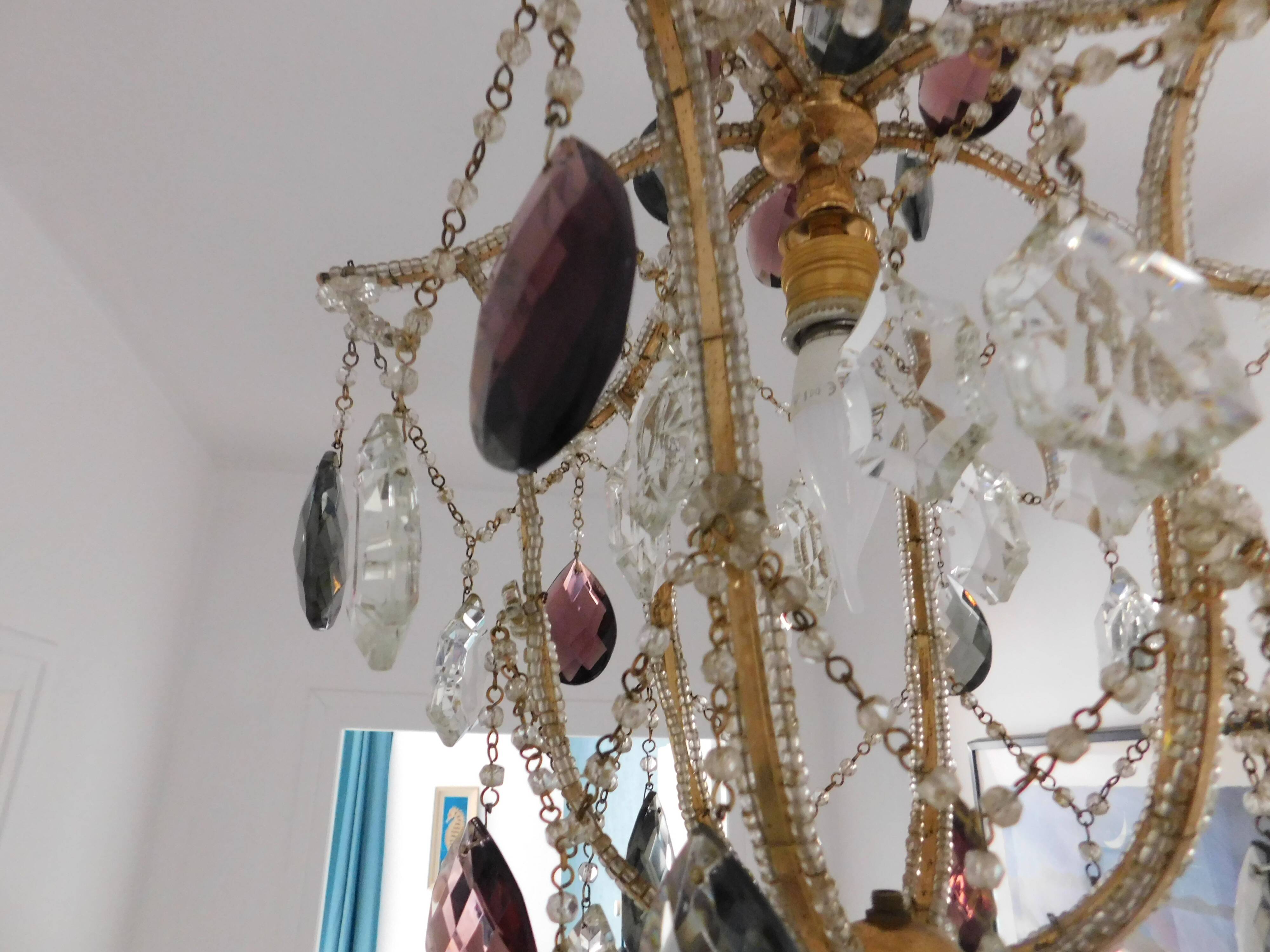 Lustre pampilles Murano