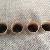 Series of 4 Digoin sandstone cups