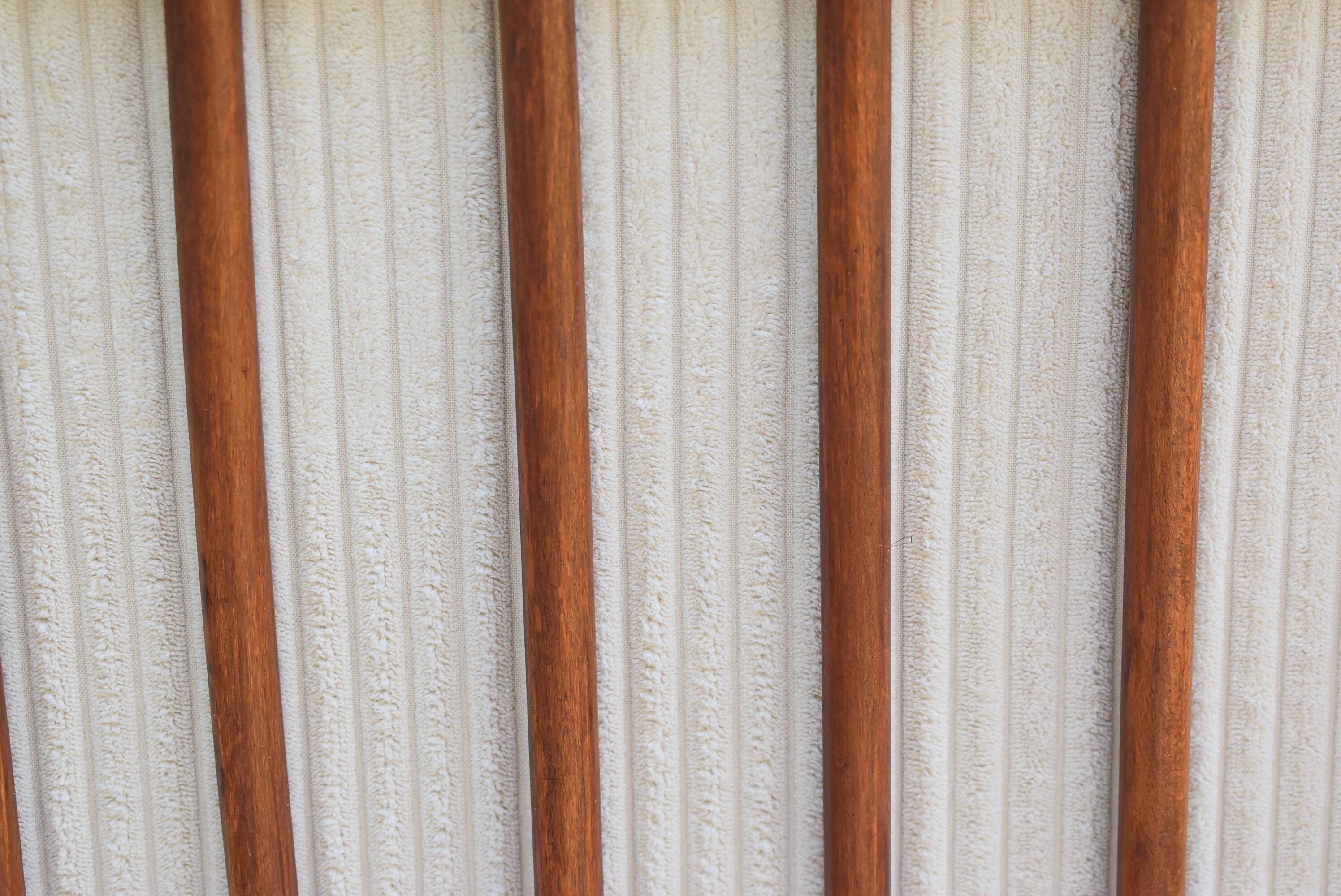 Original Scandinavian armchair, upholstered, beige corduroy, 1960s