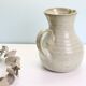Glazed earth jug, Manziat pottery, rustic, vintage French