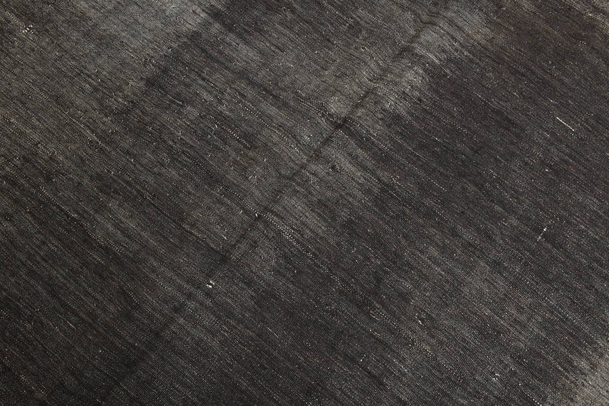 6x10 Brown & Beige Handmade Wool Kilim Rug, 195x324Cm