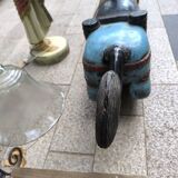 Carved wooden rocking horse