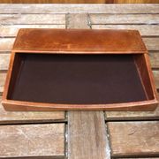 Ancien porte cartes lancel paris cuir marron gaufré accessoires bureau