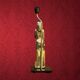 Massive table lamp of Egyptian woman in gilded metal – 1970s-1980s