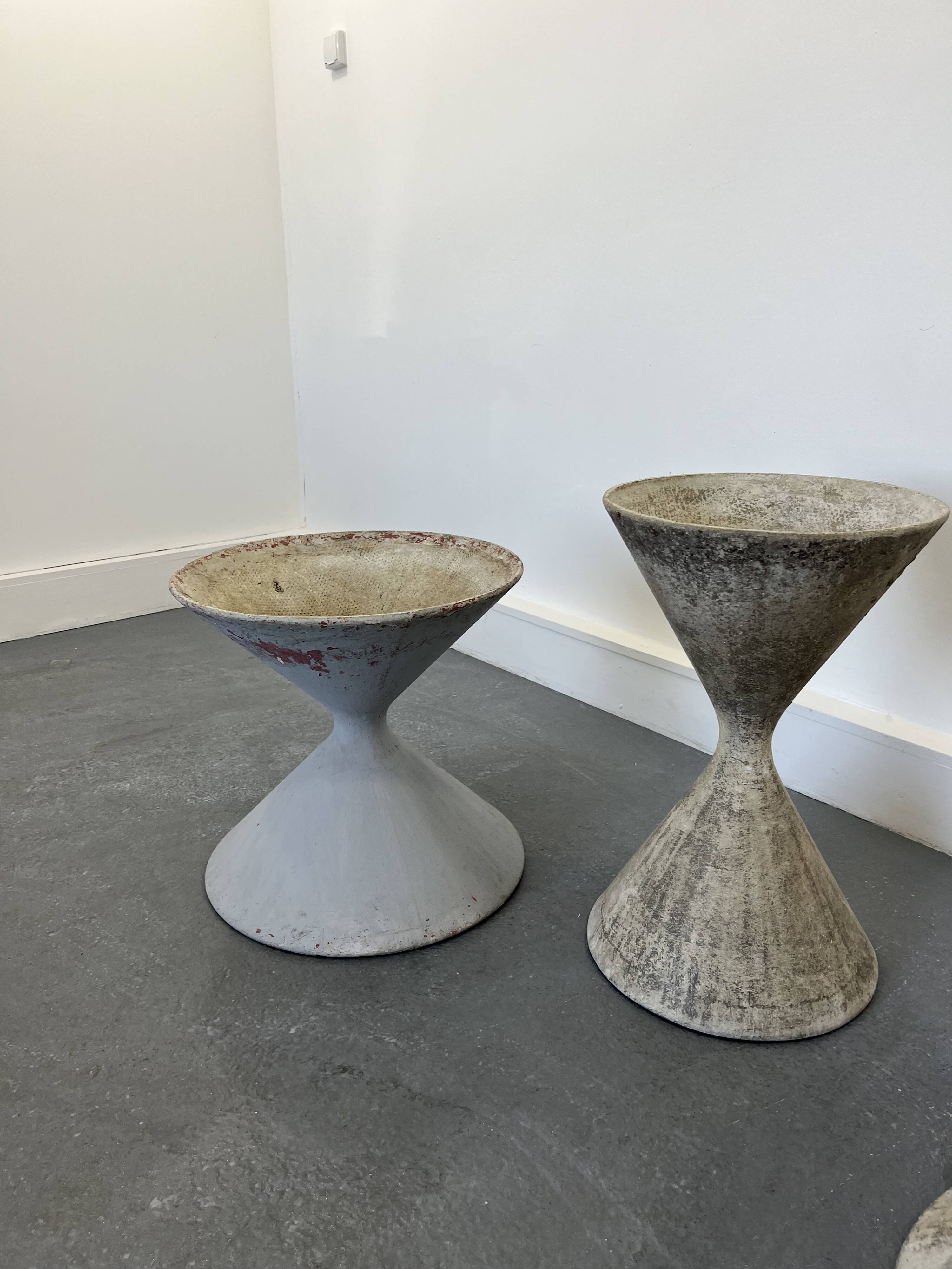 3 planters design Anton Bee assisted by Guhl edition Eternit 1958