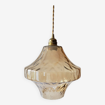 Smoked glass pendant light