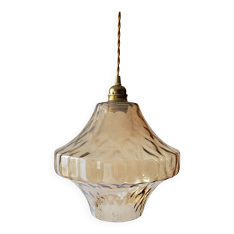 Smoked glass pendant light