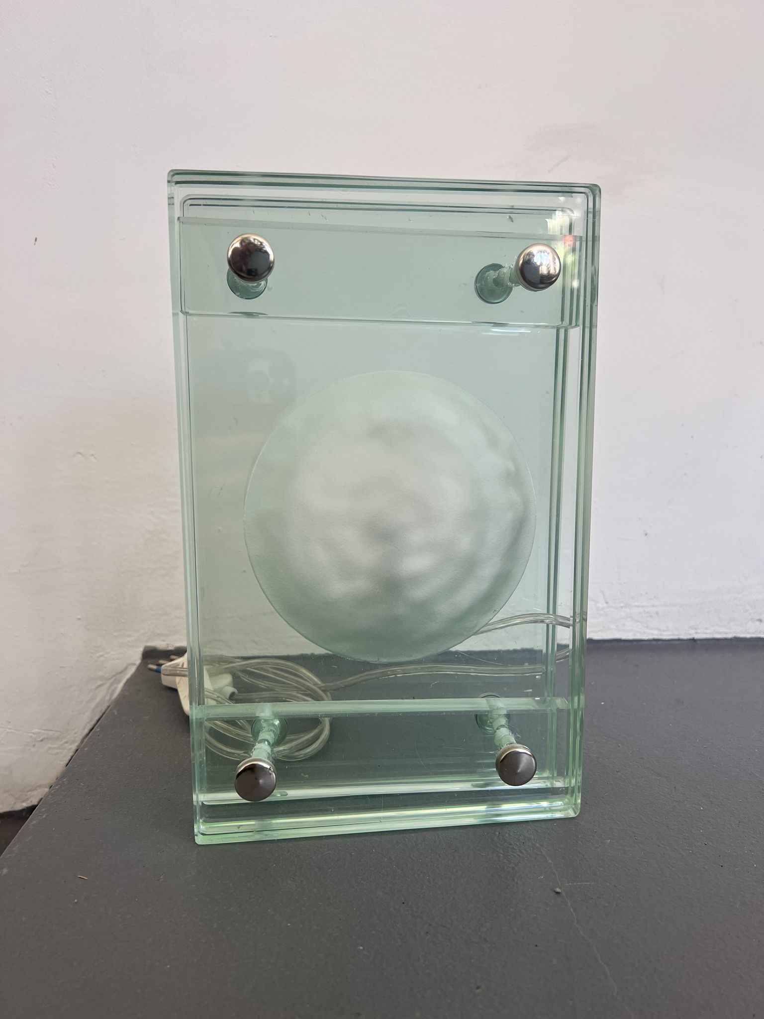 Italian Modern thick glass table lamp from 70s