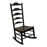Chaise de nourrice anglaise XIXème en chêne et frêne