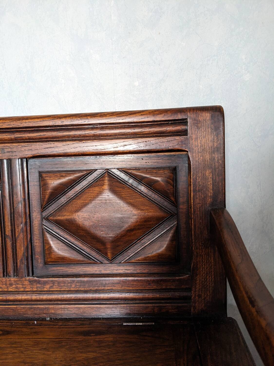 Wooden storage bench