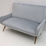 Canapé en velours « Lady » de style Mid-Century Modern de Marco Zanuso, années 50