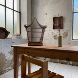 Vintage gold metal cage