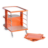 Restored Bauhaus Trolley by Mücke - Melder, Beech, Chrome, Czechia, 1920s
