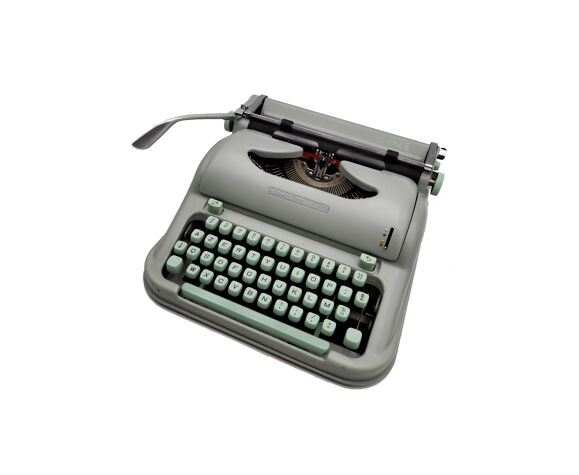Machine à écrire Hermes Media 3 verte révisée ruban neuf