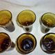 Biot's 6-glass bubble aperitif set signed amber