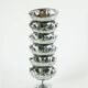 Lot de 6 coupes à glace en inox mi-hautes, pieds fins travaillés, Design, 1