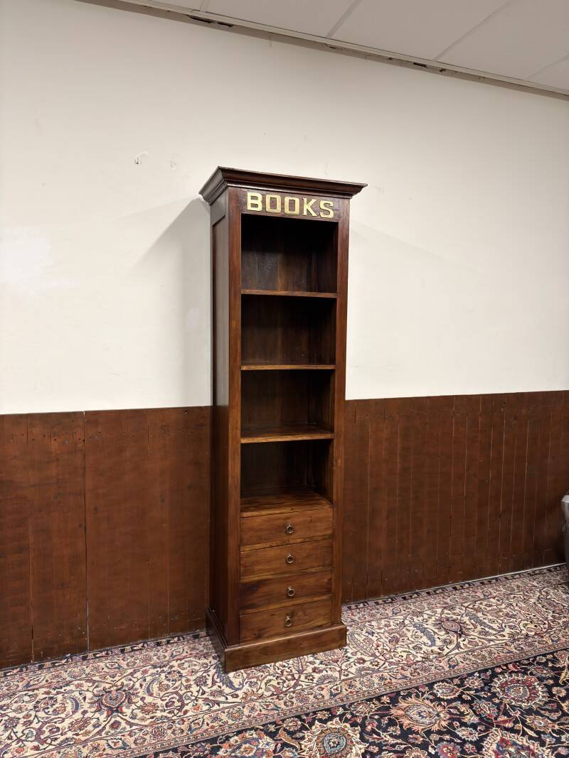 Classic English Teak Books Bookcase