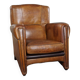 Striking modern design armchair made of high-quality sheepskin leather