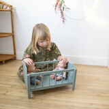 Wooden vintage doll bed