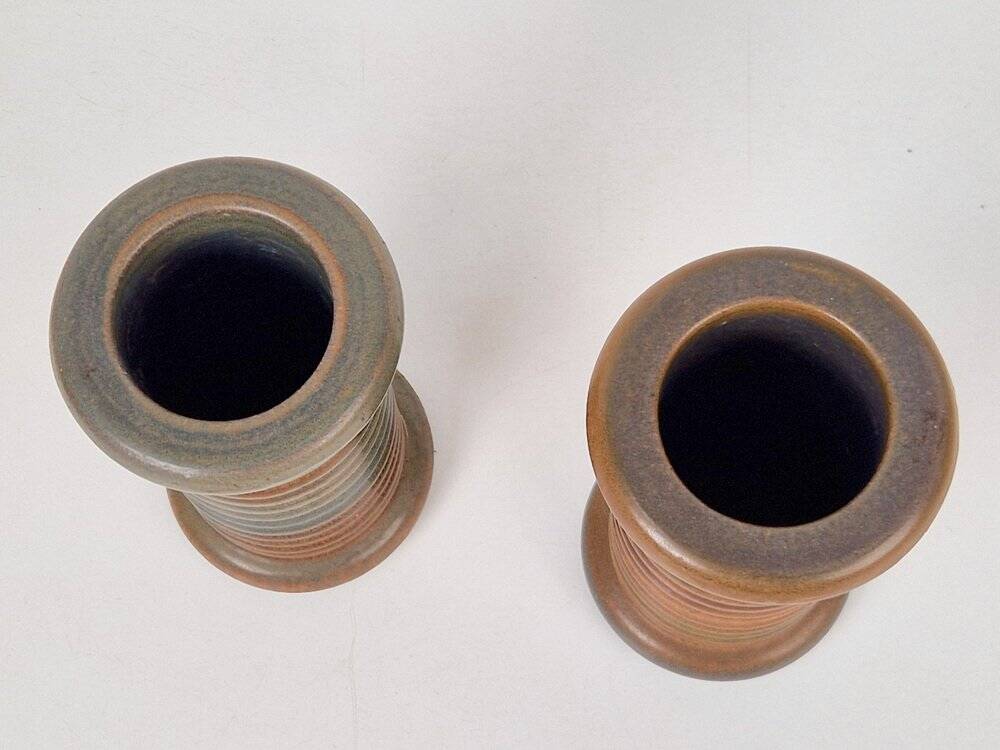 Vases en terre cuite cylindriques, années 1960, ensemble de 2