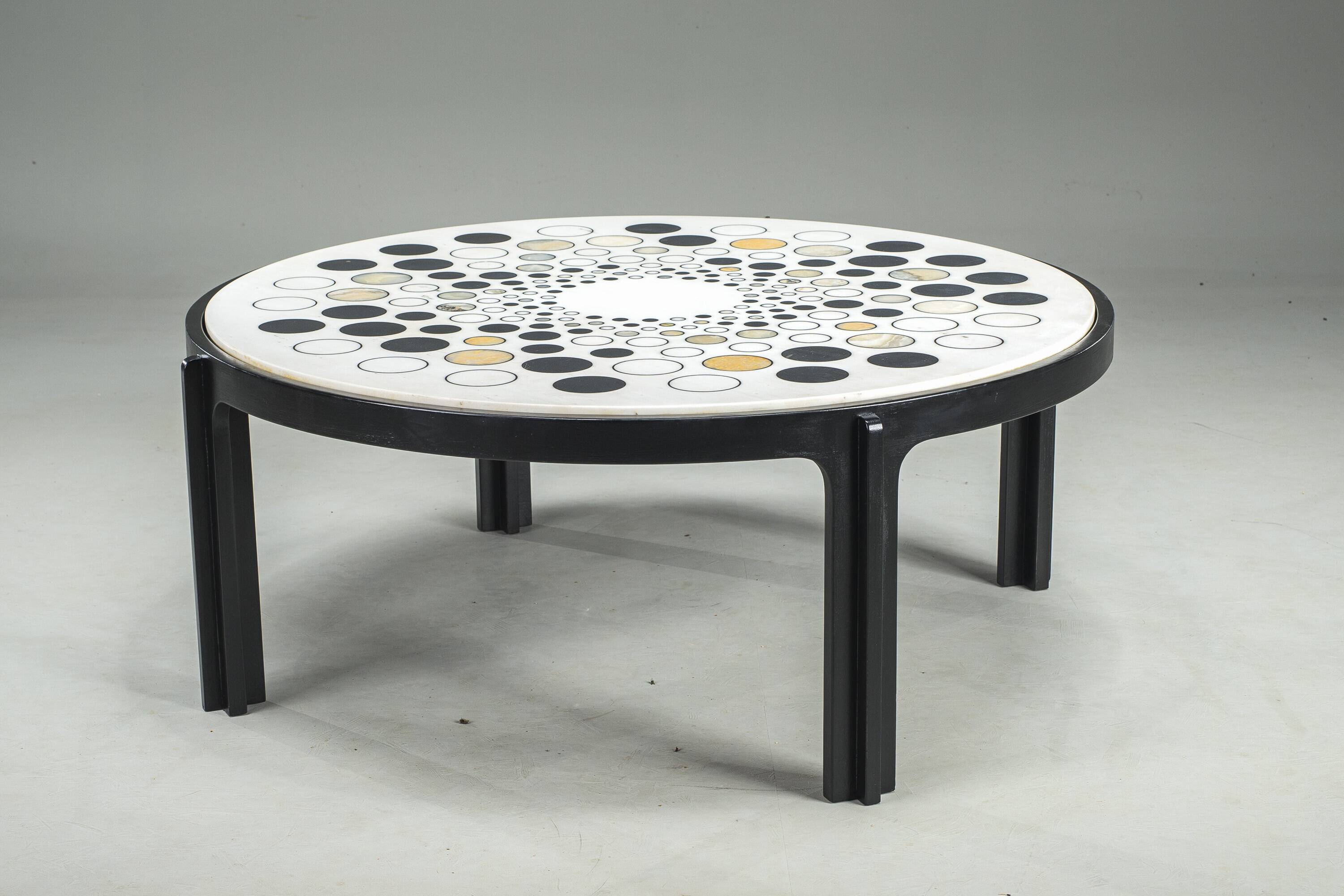 Vintage Ravenna Coffee Table in Marble by Heinz Lilienthal, 1970s